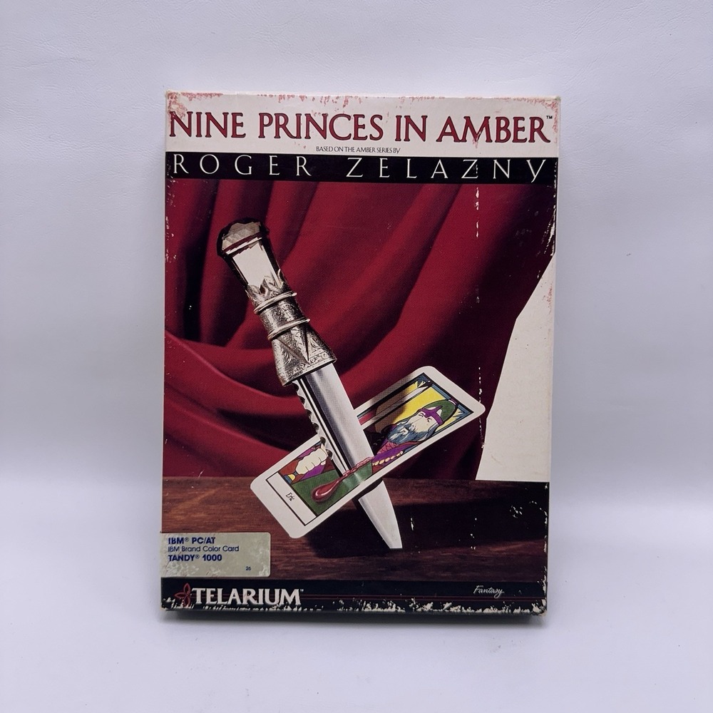 Nine Princes in Amber Telarium IBM PC 5.25" Floppy Vintage BOX ONLY